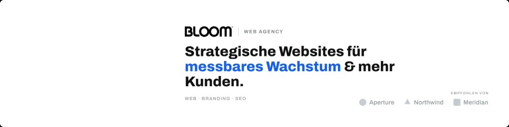 Bloom Web Agency, LinkedIn-Banner