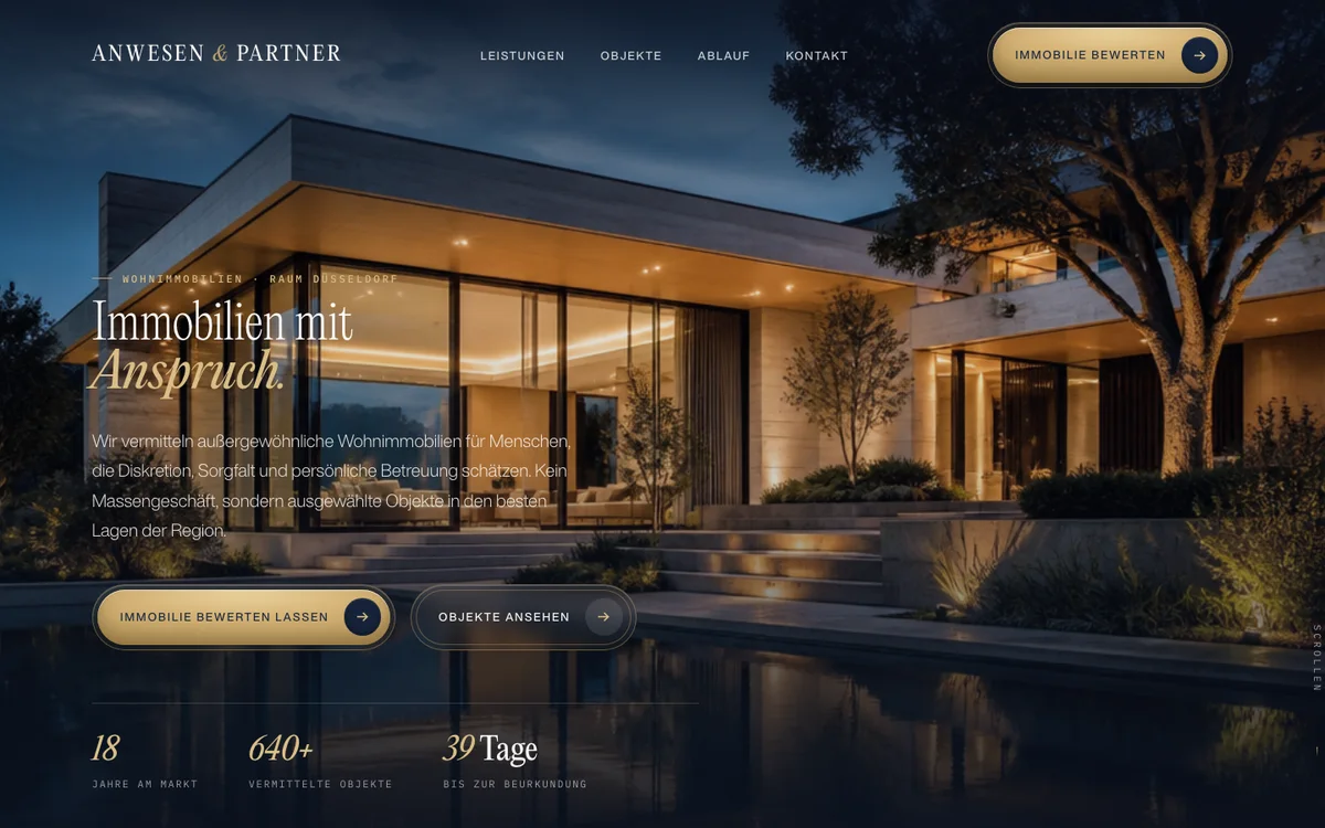 Anwesen & Partner, Startseite